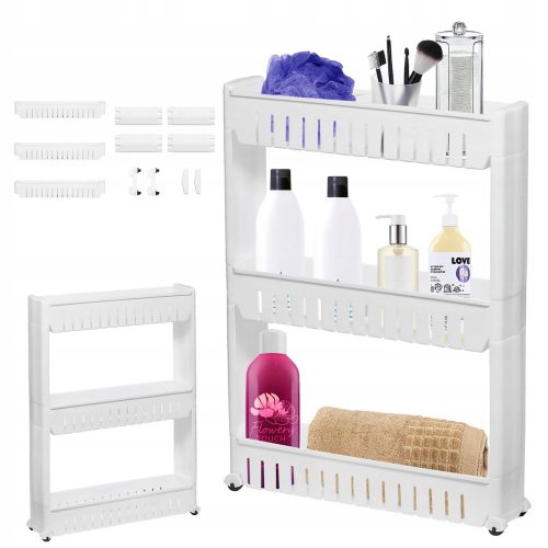 Springos HA1010 freistehender Schrank 70x54x12,5 cm weiß