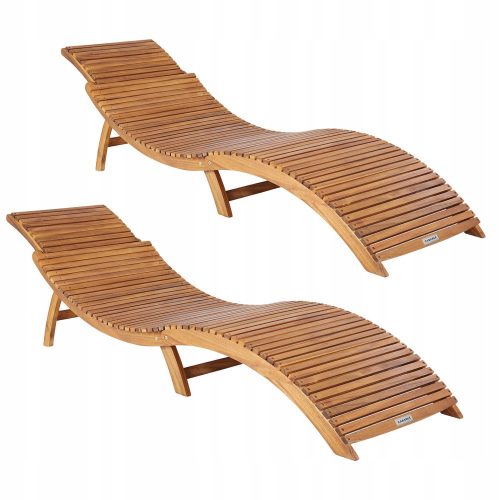 Sonnenliegen und Garten und Terrasse Casaria Liegestuhl, braunes Holz