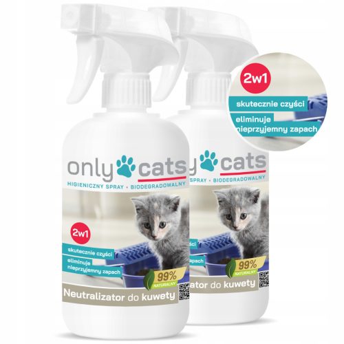  Spray Only Cats Geruchsneutralisator für die Katzentoilette zur Geruchsbekämpfung 500 ml 500 g
