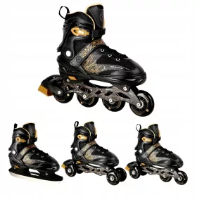    4in1 Inline-Skates Damen Jugend Inline-Skates 34-38 + CGROT Sports Guide