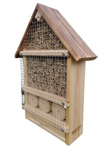  HAUS für INSEKTEN, BIENEN, MAUERBIENE, Schilf, H 52 cm