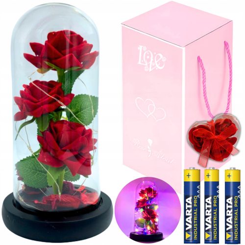 EWIGE ROSÉGLAS-LED-VALENTINSGESCHENK