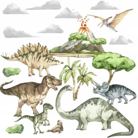  GROSSE WANDAUFKLEBER DINOSAURIER - TYRANNOSAURIER