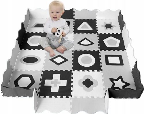  Active Hobby Schaumstoffmatte 150x150 cm schwarz-grau-weiß 36 Stk.