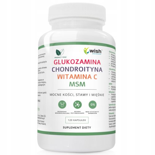 Glukosamin Chondroitin MSM & Vitamin C - Veganes Supplement, 120 Kapseln