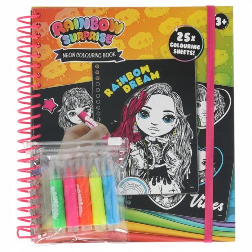  REGENBOGEN-ÜBERRASCHUNGS-NEON-MALBUCH