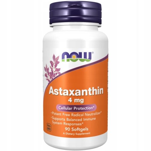 Astaxanthin 4 mg von NOW Foods - 90 Weichkapseln, starker natürlicher Antioxidans