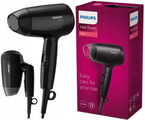  PHILIPS REISE-HAARTROCKNER, KLAPPBARER, LEISTUNGSSTARKER GRIFF, 1200 W