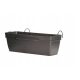  ArtPlast-Blumentopf 59 cm x 16 x 16 cm, Kunststoff in den Farben Grau und Silber