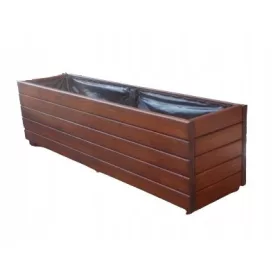    Blumentopf 180, 90 cm x 25 x 28 cm, Holz, Braun- und Beigetöne