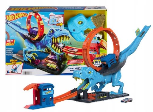  Hot Wheels City T-Rex Loop-Spielset + HKX42-Auto