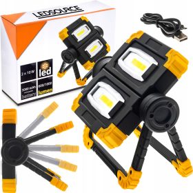  Halogen LED COB FLUTLICHT 20W BATTERIE 5000mAh