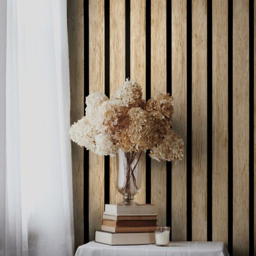 Tapete LAMELES WOOD Imitation 3D BOARDS für das Wohnzimmer