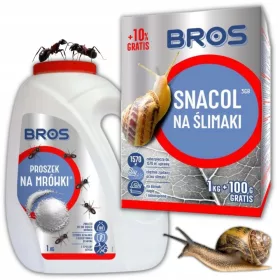   Bros Snacol Schneckenschutzmittel 1,1 kg + Bros Ameisenpulver 1 kg 1000 ml