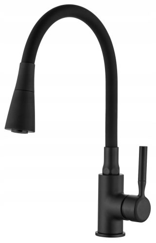 Invena Pogo Plus Stand-Küchenarmatur, schwarz