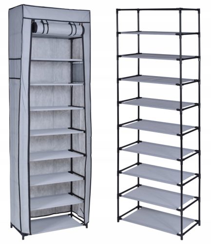  Gockowiak Lea Textilschuhschrank 57x172x29 cm grau
