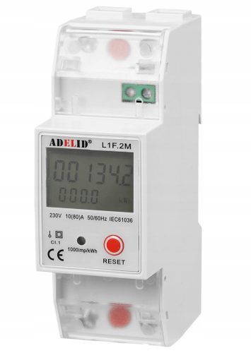 Adelid-Zähler 230 V IP20 80 A