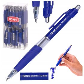  Set mit 24 blauen Druckkugelschreibern TOMA