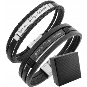  Armbänder für PAARE mit Gravur GESCHENK 2 Stk