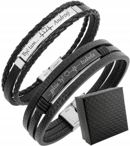  Armbänder für PAARE mit Gravur GESCHENK 2 Stk