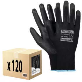   Art.Mas Rnypu Schwarze Schutzhandschuhe, Größe 10 - XL, 12 Paar