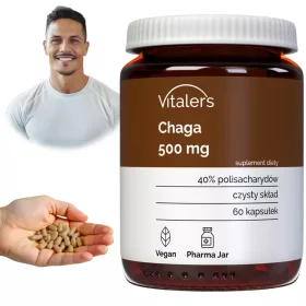   Vitaler's Chaga Kapseln 500 mg - Unterstützung für Immunsystem und Wohlbefinden, 60 Stück