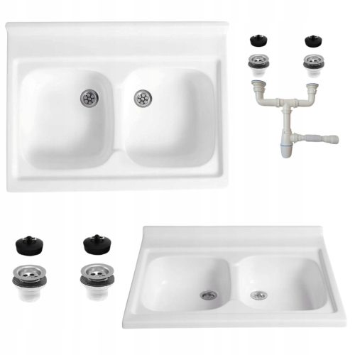 Polimat ZD-60 weißes Acrylwaschbecken