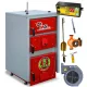  MGspaw Doppelfunktions-Stahlofen für Holz, Feinkohle, Braunkohle, Steinkohle 18 kW