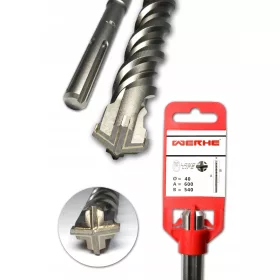 Betonbohrer 40x600 SDS MAX Cross Impact WERHE