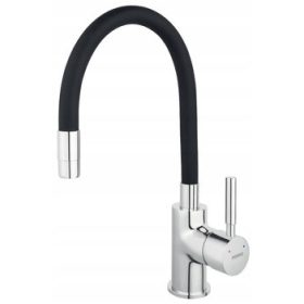  Ferro Zumba Stand-Küchenarmatur, Schwarz, Silber