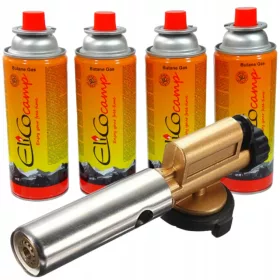 Lutlama-Heißluftpistole, Gasbrenner aus Gusseisen + 4 Gase