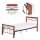  Halmar V-CH-VERONICA_90CM-LOZ Metall-Einzelbett 90x200 Kirsche