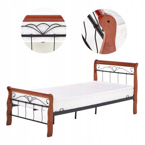  Halmar V-CH-VERONICA_90CM-LOZ Metall-Einzelbett 90x200 Kirsche