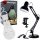  Decorya Vintage Schreibtischlampe schwarz E27 + Decorya Emergency TouchBulb Notfallbirne
