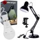  Decorya Vintage Schreibtischlampe schwarz E27 + Decorya Emergency TouchBulb Notfallbirne