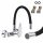 Sink Quality Flash Wand-Küchenarmatur, Schwarz, Silber