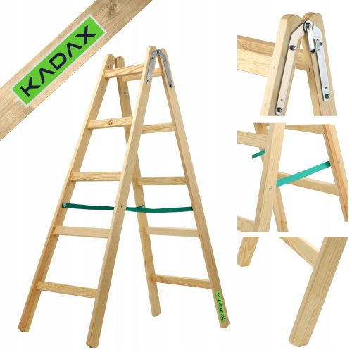 KADAX Leiter 3 m Holz 2 x 5 bis 150 kg