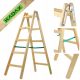 KADAX Leiter 3 m Holz 2 x 5 bis 150 kg