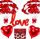 Valentinstag – Schmuck, Dekorationen und Accessoires Valentinstagdekoration mit roten LOVE-Herzballons