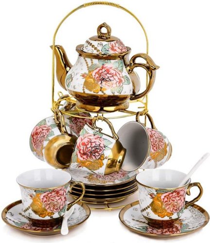 Abendessenservice RUXINGGU Tee- und Kaffeeservice, 20-tlg.