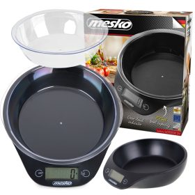  Mesko-AGD Küchenwaage für die Küche, schwarz, 5 kg