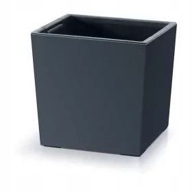    Prosperplast-Blumentopf, 29,5 cm x 29,5 x 29 cm, Durchmesser 29,5 cm, Kunststoff in Grau- und Silbertönen