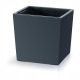  Prosperplast-Blumentopf, 29,5 cm x 29,5 x 29 cm, Durchmesser 29,5 cm, Kunststoff in Grau- und Silbertönen