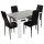  Set aus modernem WG-Tisch und 4 schwarzen Nice-Stühlen