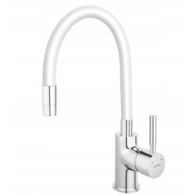  Ferro ZUMBA stehender Küchenarmatur weiß, silber