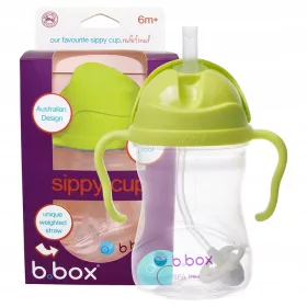 B.Box BB00512 Becher mit Strohhalm 240 ml grün