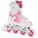  RAVEN Crystal Weiß/Rosa verstellbare Skates 38-42