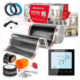    HEIZFOLIEN-SET 12m², Infrarot, Breite 50cm, 220W H1 SCHWARZ