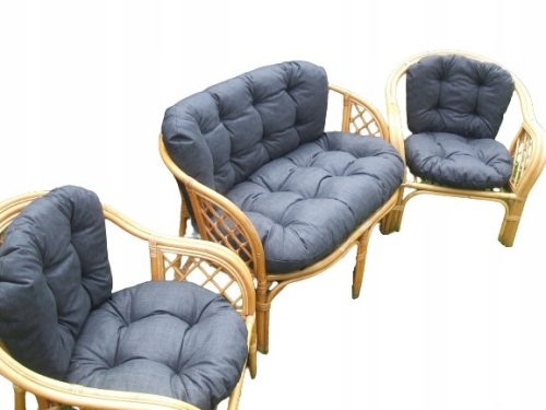  RATTAN Kissen 6 Stück STEVE LIRA GRAU