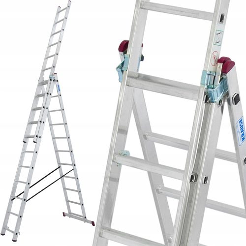 Krause Leiter 7,3 m Aluminium 3 x 11 bis 150 kg
